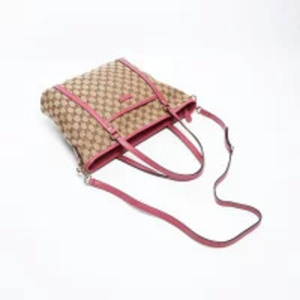 Gucci GG Canvas Tote Shoulder Bag Beige Brown - Picture 10 of 13